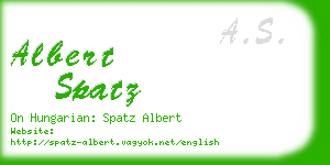 albert spatz business card